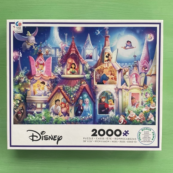 Disney Other - Ceaco 2000 Piece Disney Castle Puzzle w/ Puzzle Poster